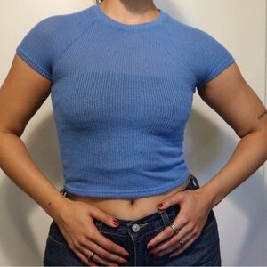 Urban Outfitters Blue Short Sleeve Knit Tee